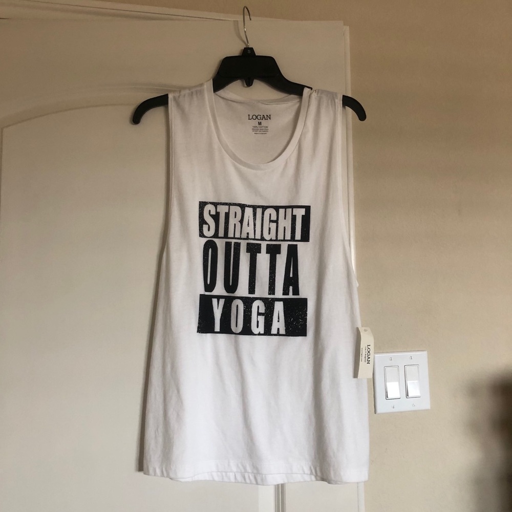 Straight Outta Yoga Muscle Shirt Size Medium